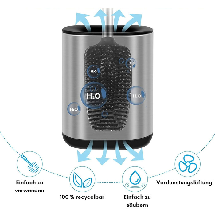 Щітка для унітазу Erreke силіконова, щітка для унітазу силіконова, щітка для унітазу силіконова, щітка для унітазу з нержавіючої с