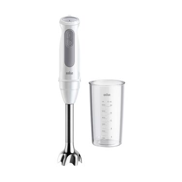 Занурювальний блендер Braun MultiQuick 5 (1000 Вт) з мірним стаканом 600 мл, білий, версія 2024