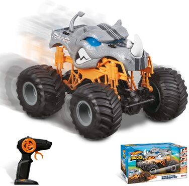 Позашляховик-монстр на радіокеруванні Mondo Motors 63684 зі світловими та звуковими ефектами, 20x28x23 см, пульт дистанційного керування, іграшка для дітей від 3 до 8 років, дизайн Hot Wheels