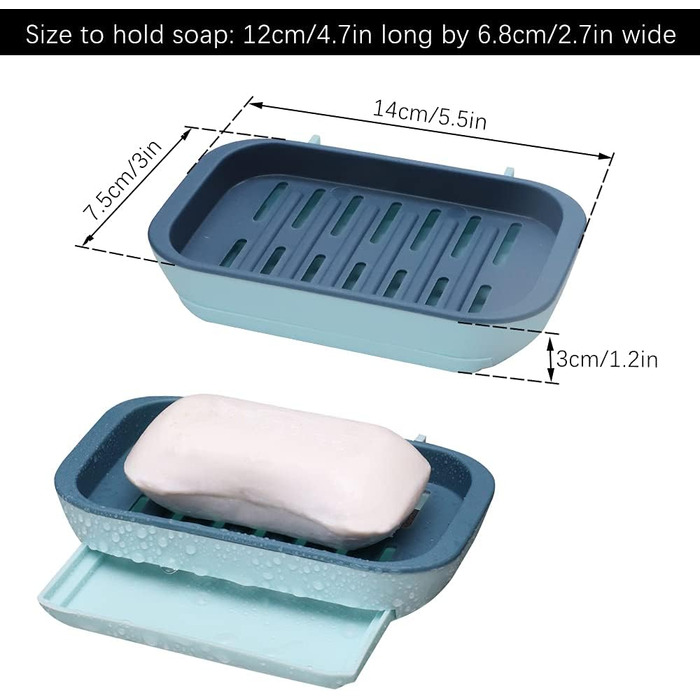 Мильниця з 4-х частин, мильниця з настінним кронштейном, для кухні та ванної кімнати, мильниця для мочалок з функцією зберігання в