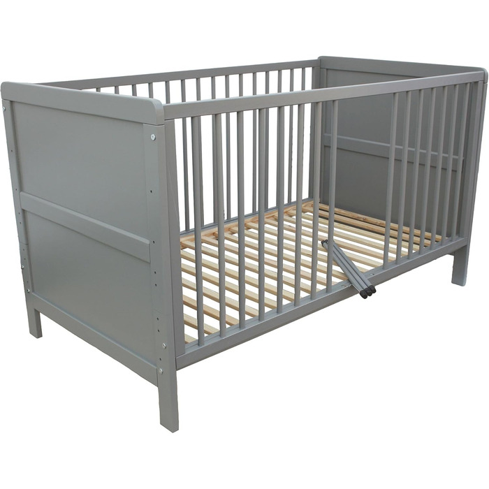 Дитяче ліжко Micoland Junior Bed Side Bed 140x70 см 3-в-1 сірого кольору