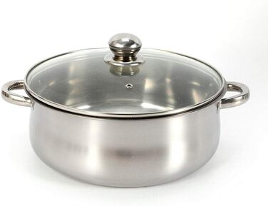 Пароварка з нержавіючої сталі, 5-шарова каструля зі скляною кришкою - ідеально підходить для здорового приготування овочів і карто