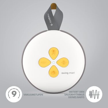 Електричний подвійний насос Medela Swing Maxi - USB перезаряджається - Більше молока за менший час - З щитками для грудей Personal