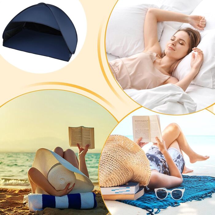 Намет для ноутбука, невеликий спальний намет, захисний щиток для обличчя, сонцезахисний тент, укриття для пікніків, засмаги, басейну, кемпінгу, пляжу, відпусток, риболовлі, походів, пікніків, темно-синій