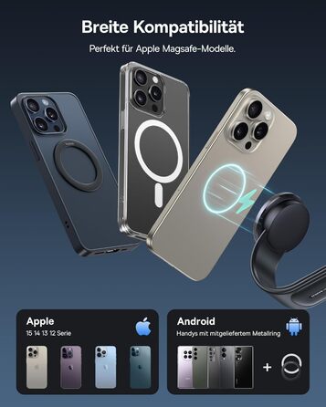 Автомобільний тримач для мобільного телефону Baseus 15W C02 PRO для Magsafe з функцією зарядки, магнітний автомобільний тримач авт