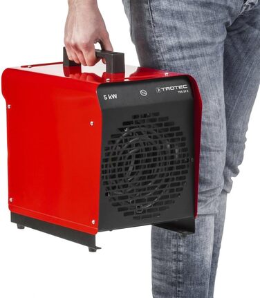 Тепловентилятор TROTEC TDS 29 E теплова потужність 2,5 кВт / 5 кВт будівельний обігрівач, об&39єм повітря 430 м/год тепловентилятор для майстерень, промисловості, цехів, гаражів