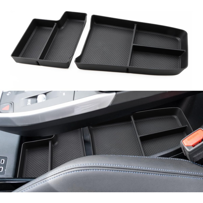 Центральна консоль MARCHFA Storage Compartment Сумісна з коробкою для зберігання X1 iX1 U11 2022 2023 2024 року, нижньою центральною консоллю, м'якою гумою TPE, сумісною з аксесуарами X1 U11