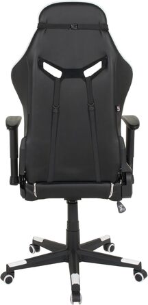 Ігрове крісло GAME ROCKER G-30 з мікрофібри чорного/білого кольору, вантажопідйомність до 110 кг