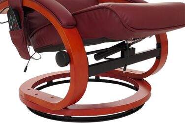 Масажу-реклайнер Mendler Pescatori II, розслаблююче масажне крісло, функція масажу - Бордо