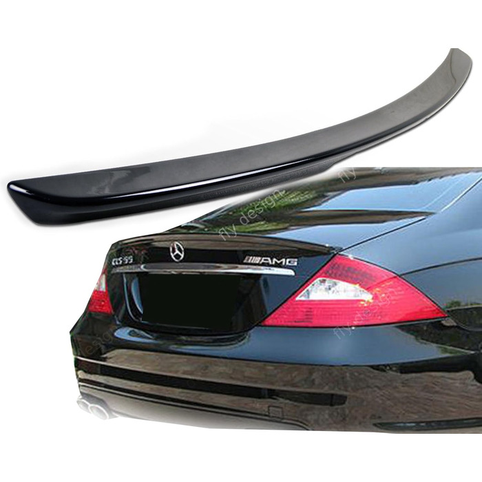 Задній спойлер підходить для Mercedes W219 / C219 CLS, заднє крило, кромка спойлера для тюнінгу автомобіля, пофарбована в колір A-Still, ABS пластик, Obsidian Black 197, 70188