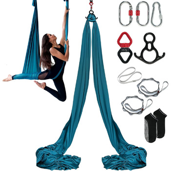Гамак для аеро-йоги VEVOR Aerial Yoga Hammock, унісекс, для дорослих (Зелений), 8,22 x 2,8 м