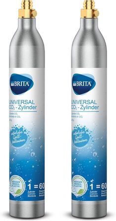 Циліндр BRITA CO2 2 упаковки для виробників газованої води (до 60 л газованої води на заправку)