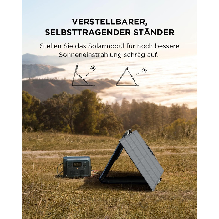 Портативна електростанція RIVER 2 MAX зі складною сонячною панеллю 160 Вт, сонячний генератор 512 Вт з LiFeP04, швидка зарядка за