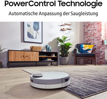 Робот-пилосос Samsung Jet Bot VR30T85513W/WA, потужність всмоктування 5 Вт, 0,3 , станція очищення, датчик LIDAR, інтелектуальне к