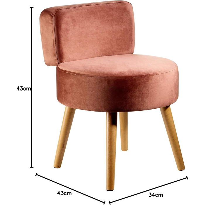 Крісло Echtwerk &39Milo&39, м&39яке крісло, скандинавське крісло, зручне крісло, висока спинка, м&39яка пінопластова підкладка, для вітальні та куточка для читання, дерев&39яні ніжки, 44 x 58 см, 4 кг, сіро-коричневий
