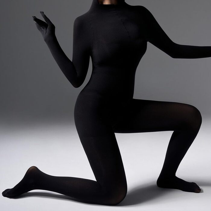 Бодістокінг RUIBAVYA, з довгим рукавом, 120D, чорний