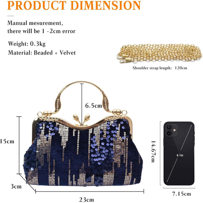 Вінтажна вечірня сумочка 1920-х років з паєтками, оксамитовий клатч для жінок, весідна сумочка для нареченої, елегантна сумка на ланцюжку з діамантами та стразами, темно-синя