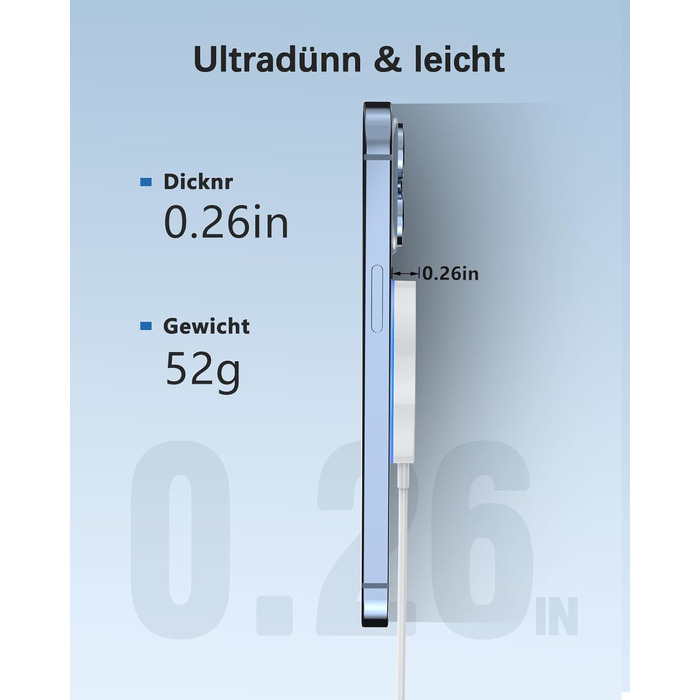 Зарядний пристрій iPhone, індуктивна зарядна станція Wireless Charger для iPhone 16 Pro Max/16 Pro/16 Plus/16/15 Pro Max/15/14/13/