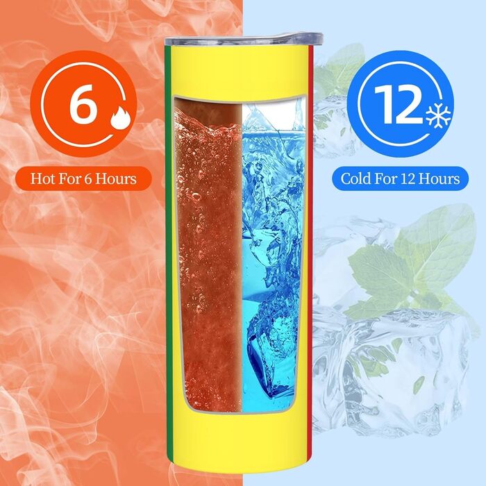 Кружка з прямою трубочкою, дизайн прапор Сенегалу, друк, підходить для кемпінгу, офісу та дому, 590 мл