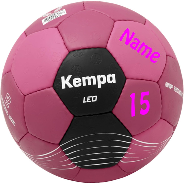 Пропозиція Kempa Sportartikelland Гандбольний м&39яч, рожевий, розмір 1, персоналізований з друкованим ім&39ям та/або номером гравця