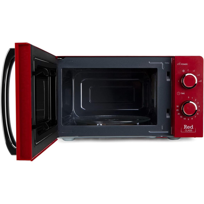 Мікрохвильова піч Orbegozo MI 2121, ємність 20 літрів, 6 рівнів потужності, таймер, програма розморожування, 700 Вт, червоний