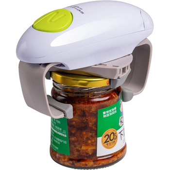 Електричний відкривач для банок YUET, кухонні гаджети, міцний, автоматичний відкривач для нових герметичних банок, відкривач для банок без рук з меншими зусиллями для відкриття - білий