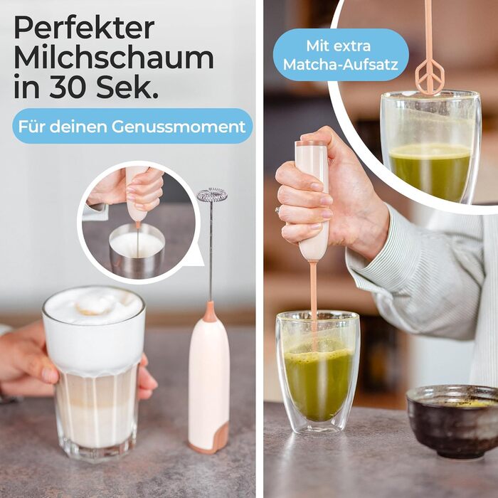 Паличка для спінювання молока Завтра - сьогодні з насадкою для міксера Матча - електричний спінювач молока - віночок Матча - ваш с