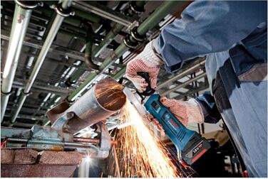 Акумуляторна кутова шліфувальна машина GWS 18-125 V-LI (частота обертання на холостому ходу 10 000 хв-1, діаметр диска 125 мм, без