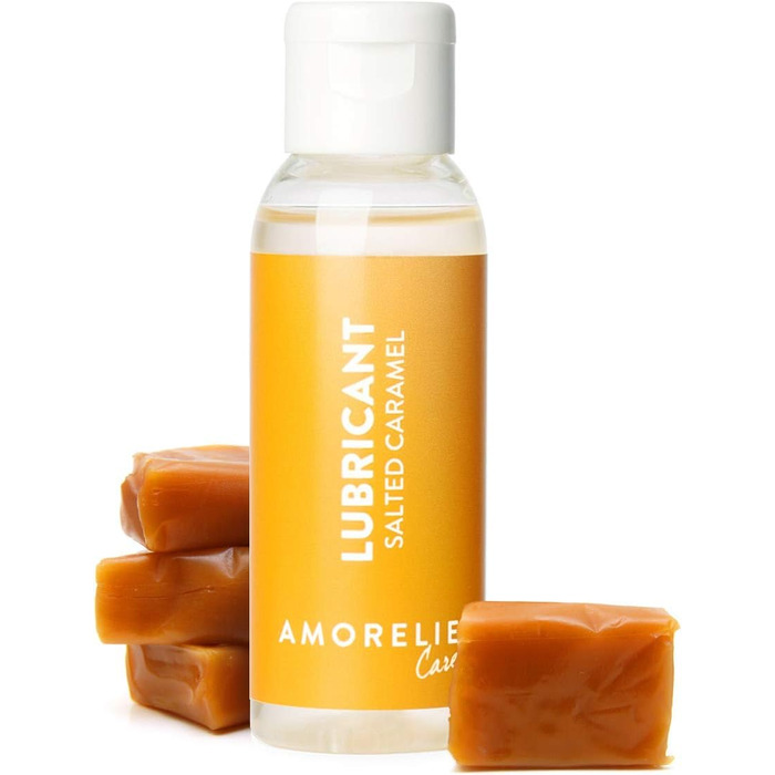 Лубрикант на водній основі AMORELIE Care Salted Caramel, їстівний, 50 мл