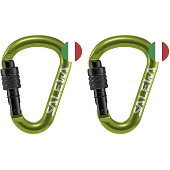 Карабін Salewa HMS Screw G2 M (упаковка з 2 шт.) флуоресцентно-зелений