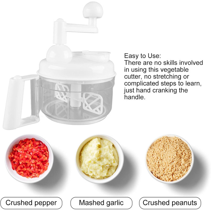 Подрібнювач овочів, малошумний подрібнювач овочів з ручною рукояткою для кухні