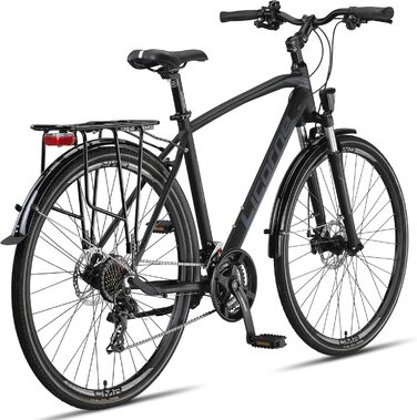 Велосипед Licorne Bike Premium Touring Trekking, 28-дюймова алюмінієва рама з дисковими гальмами, підходить для хлопчиків, дівчаток, жінок та чоловіків