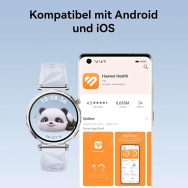 Розумний годинник HUAWEI Watch GT 5 46 мм, розширені функції для бігу та їзди на велосипеді, моніторинг здоров&39я, час роботи від батареї до 14 днів, сумісний з iOS та Android, 6 місяців розширеної гарантії, Braun (46 мм) 46 мм GT 5