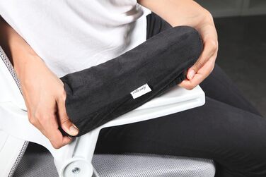 Ергономічні підлокітники Aloudy з піни з ефектом пам&39яті для офісних крісел, зручні чохли для підлокітників для ігрових крісел для зняття тиску з ліктів та передпліччя (комплект з 2 шт.)