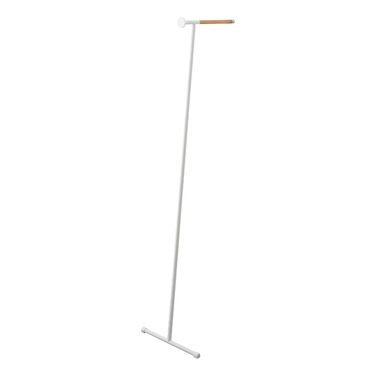 Вішалка для одягу з парою Yamazaki 5972, похила, біла, сталь/дерево/силікон, 38,5 x 47 x 162 см