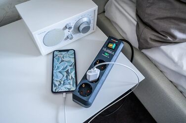 Розеткова стрічка Brennenstuhl Eco-Line 3-стороння із захистом від перенапруги (багаторозеткова розетка з посиленим захистом від д