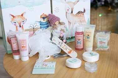 Адвент-календар краси на 2025 рік для дівчаток з 24 косметичними продуктами Адвент-календар краси з лосьйоном для тіла, бомбочками для ванни, гелем для душу, шампунем, бальзамом для губ, кремом для рук та багатьма іншими Різдвяний календар для підлітків О