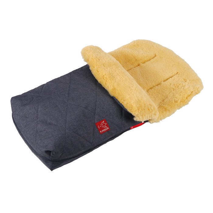 Килимок для ніг з овчини Natura, темно-синій меланж 90x45 см (1 упаковка) Navy Melange