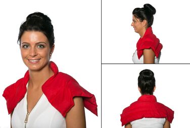 Подушка для плечей та шиї з коміром Вишнева кісточка органічна червона тканина забезпечує тепло для шиї альтернатива традиційній подушці для шиї