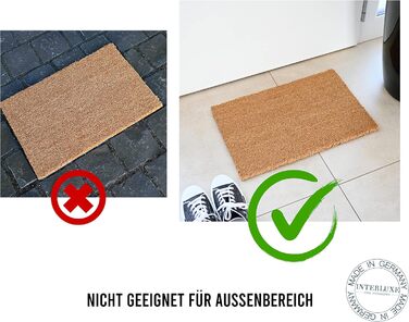 Килимок для дверей Interluxe Coconut - Here Comes the Dog - Килимок для дверей з мотивом собаки - чудовий подарунок для власників собак (40 x 60 см)