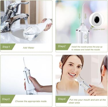 Режими Water Flosser Dental Water Jet Tools Pick Cleaning Teeth 350ML 5 насадок Машина для миття рота, 3