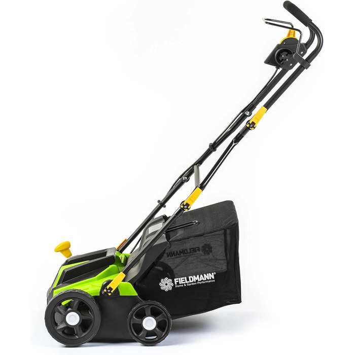 Електричний аератор та граблі 2-в-1, 1300 Вт, ширина захоплення 320 мм, 40-літровий контейнер, регульована ручка, глибина аерації -12 до 10 мм, 2 змінні циліндри