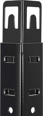 Стелаж для зберігання Yaheetech, безболтові стелажі, 180 x 90 x 45 см, 5 полиць, міцні стелажі, система підвальних стелажів з порошковим покриттям, вантажопідйомність 1325 кг, чорний, 180 x 90 x 45 см