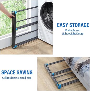 Ярусна складана вішалка для одягу, вежа для прання, що заощаджує місце, розбірна сушарка для білизни, вішалка для рушників для одягу, ідеально підходить для невеликих приміщень, графіт, 3-