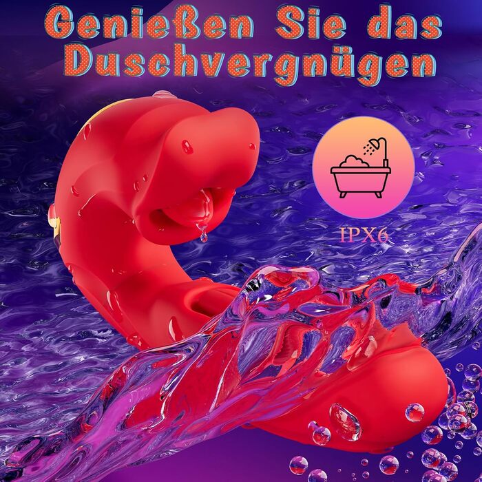 Фалоімітатор-вібратор Naughty Devil для жінок з APP, 5 режимів «язика», 7 режимів вібрації та 7 режимів ударів