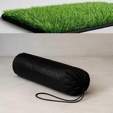 Килимок для дверей зі штучної трави Bus-Boxx - Вуличний килимок для кемперів, фургонів, автофургонів та патіо - Піскоуловлювач - Килимок для бруду - 60 x 40 см зелений