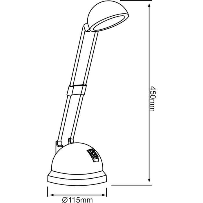 Світлодіодна настільна лампа Brilliant Katrina з регулюванням висоти поворотна біла Office 600 люмен, 7,26 Вт, світлодіодна вбудована, 40 x 11.5 x 44 см