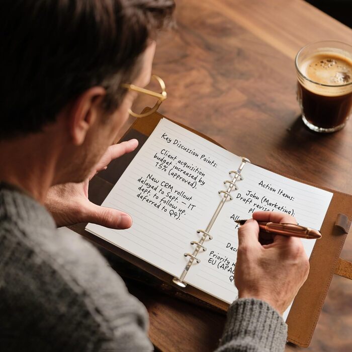 Шкіряна папка-реєстратор A5 з можливістю багаторазового заповнення, блокнот на 6 кілець, багаторазовий, на 120 сторінок, щоденник подорожей та щоденник із натуральної шкіри, подарунки для чоловіків та жінок, художники, коричневий