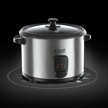 Рисоварка Russell Hobbs 1,8 л в комплекті з пароваркою (функція підтримки тепла, каструля з антипригарним покриттям, ложка для рис