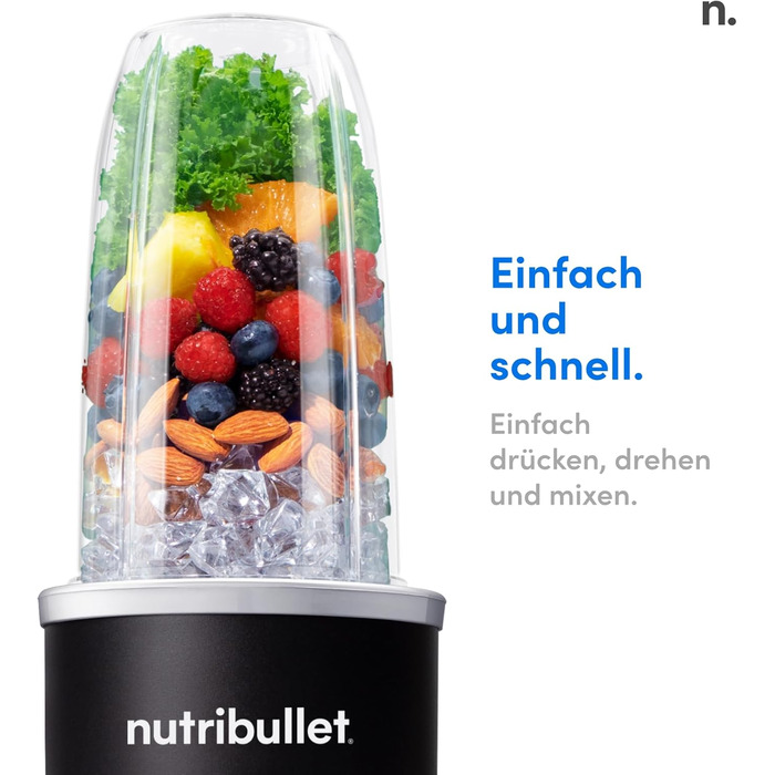 Електричний блендер, подрібнювач, блендер для смузі, багатофункціональний блендер, потужність 1200 Вт, банки 700 мл і 900 мл, чорний, NB120MB один розмір чорний, 1200